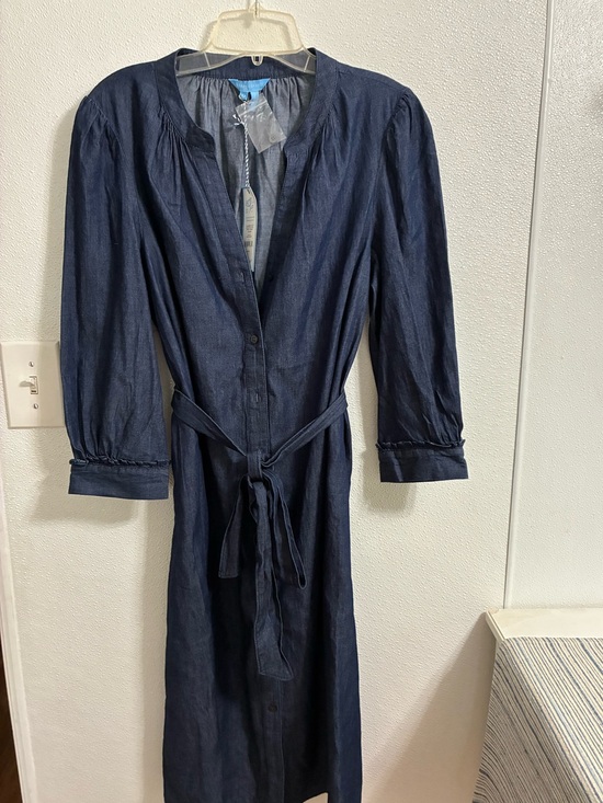 Draper James Dresses & Skirts - Draper James Navy Denim Button-Front Tie-Waist Shirt Dress NWT size 12